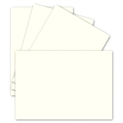 Abbildung von 75 Einzel karten DIN A6 10,5 x 14,8 cm 240 g/m² Naturweiß Tonkarton Bastelpapier Bastelkarton Bastel blanko Postkarten