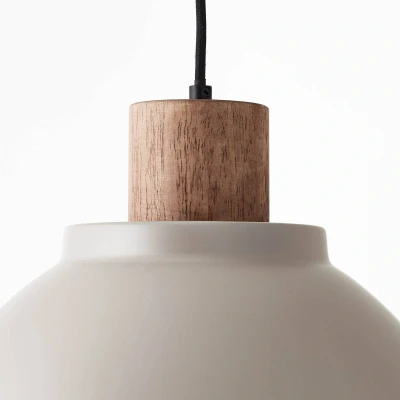 Abbildung von Brilliant Pendelleuchte »Erena«, 1 flammig, Leuchtmittel E27 ohne Leuchtmittel, Höhe 120 cm, Ø 38 E27, kürzbar, Metall/Holz