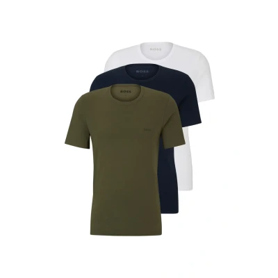 Abbildung von BOSS 3 PACK Classic Unterhemd/shirt, Herren, Größe: Medium, Open green fiftynine