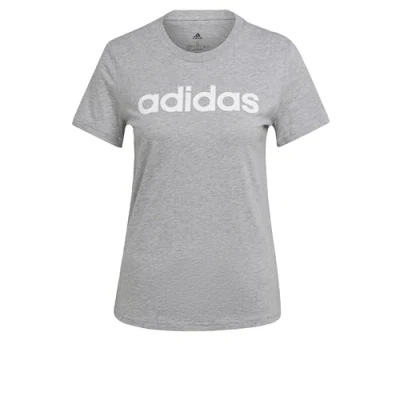 Abbildung von adidas Linear T Shirt Damen Grau, Größe XS