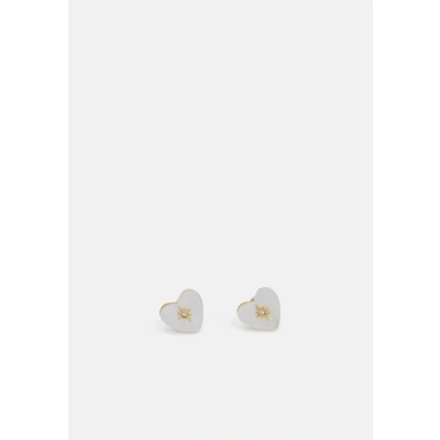Abbildung von Fossil Paar Ohrstecker »Schmuck Geschenk Edelstahl Ohrringe RADIANT LOVE HEART«, mit Glasstein Perlmutt