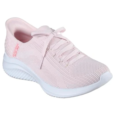 Abbildung von Skechers Damen Ultra Flex 3.0 Brilliant Path Sneakers,Sports Shoes, Light Pink Textile Trim, 38.5 EU