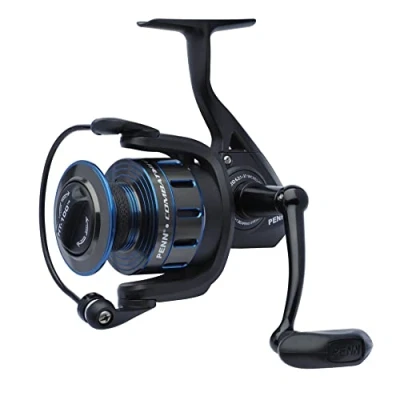 Abbildung von PENN Combat III Angelrolle Spinnrollen Meeresangeln Vielseitige Rolle für Boot Kajak Ufer Spinning Jiggen Surfen und Allround Einsatz, Unisex, Schwarz/Blau, 3000