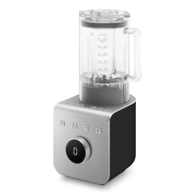 Abbildung von SMEG, Hochleistungsmixer BLC01BLMEU, 5 voreingestellte Programme, 9 manuelle Geschwindigkeitsstufen, Pause &amp; Pulse Funktion, Kunststoffgehäuse, rutschfeste Basis, 1400 W, Schwarz