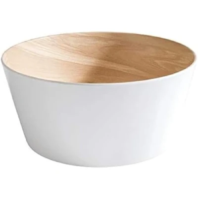 Abbildung von APS Schale „Frida“, Bowl, Melamin Schale, Ø 22 cm, 10,5 cm Höhe, weiß/beige, für 2,2 Liter Inhalt