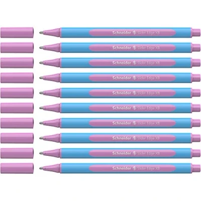 Abbildung von Schneider 152228 Slider Edge Pastell XB Kugelschreiber (Dreikant Stifte mit Strichbreite XB) 10 Stück lilac