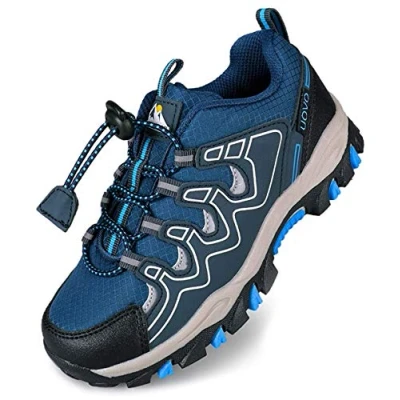 Abbildung von UOVO Turnschuhe Jungen Wanderschuhe Sneakers Kinder Trekking Schuhe Outdoor Sportschuhe Laufschuhe Blau 34