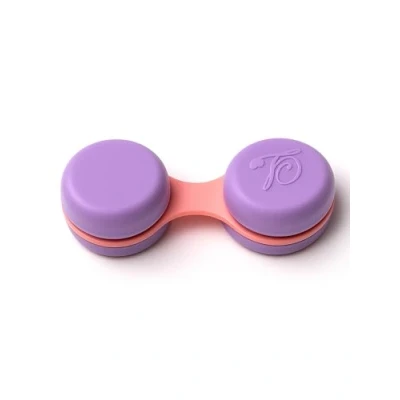 Abbildung von Sports Vision&#039;s Neu Macaroon Violett Kontaktlinsenbehälter / Behälter für Einweichen CE gekennzeichnet und FDA zugelassen