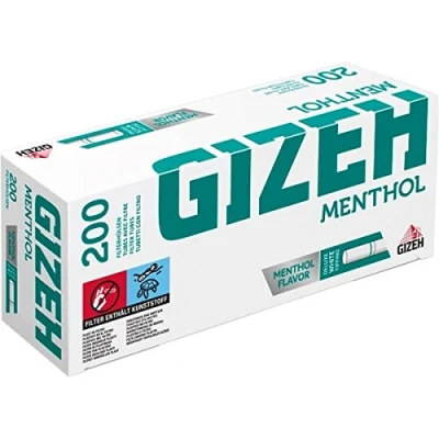 Abbildung von 2000 (10x200) GIZEH Menthol (Hülsen, Filterhülsen, Zigarettenhülsen)
