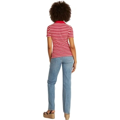 Abbildung von Tommy Hilfiger Poloshirt, Damen, Größe: XXL, Primary red ecru stp