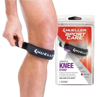 Abbildung von Mueller Jumper&#039;s Knee Strap, Kniegurt, Einheitsgröße, Schwarz