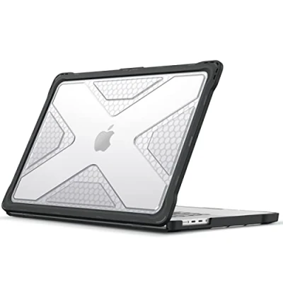 Abbildung von Fintie Hülle Kompatibel mit MacBook Pro 16&quot; (2023 2021) A2991 A2780 A2485 M3 M2 M1 Pro/Max, Ganzkörper Rugged Schutzhülle TPU Stoßstange Case 16, Transparent
