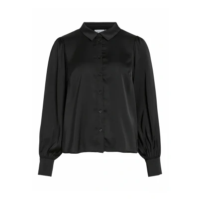 Abbildung von VILA Vienna Ravenna L/S Balloon NOOS Hemdbluse, Damen, Größe: 40, Black beauty