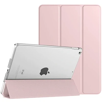 Abbildung von TiMOVO Hülle für iPad 9. Generation 2021/iPad 8. 2020/iPad 7. 2019, Ultra Dünn Durchscheinend Schutzhülle Smart Cover mit Auto Schlafen/Wachen 10,2 Zoll, Helle Rosa