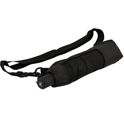 Abbildung von iX brella Trekking XL Taschenschirm 115 cm groß mit Umhängetasche black