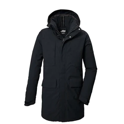 Abbildung von killtec Herren Funktionsparka/Parka mit abzippbarer Kapuze KOW 80 MN PRK, schwarz, S, 41848 000