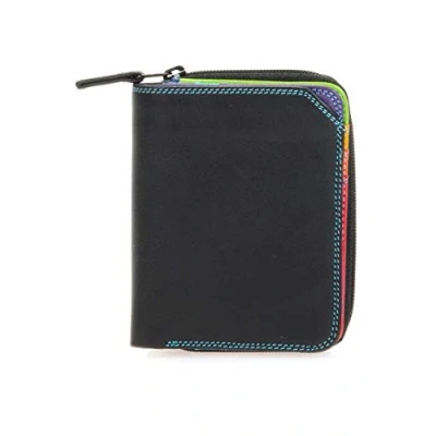 Abbildung von mywalit Reißverschlussbörse / Geldbörse Portemonnaie Portemonee Kartenetui aus mehrfarbigem italienischen Leder bunt 10 x 8 cm mit 2 Münz Fächern, 1 Banknotenfach und 5 Kreditkarten Fächern