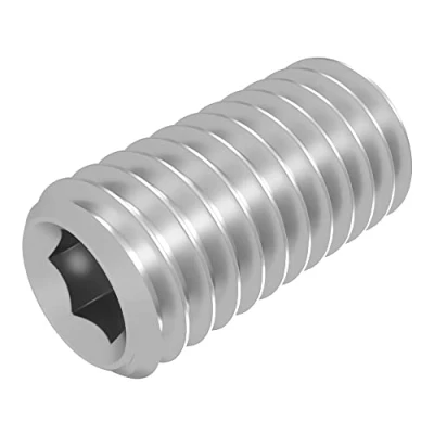 Abbildung von SECCARO Gewindestift mit Kegelkuppe M5 x 10 mm, Edelstahl V2A VA A2, DIN 913 / ISO 4026, Innensechskant, 20 Stück