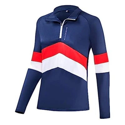 Abbildung von Black Crevice Damen Zipper Funktionsshirt, Navy/rot, 44