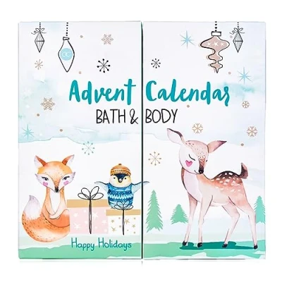 Abbildung von Accentra Pflege Adventskalender 2024 für Mädchen mit 24 Pflegeprodukten Beauty Bodylotion, Badebomben, Duschgel, Shampoo, Lip Balm, Handcreme uvm. Weihnachtskalender Teenager