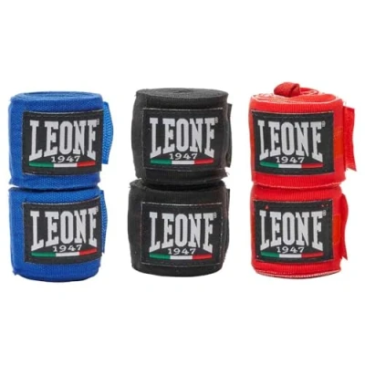 Abbildung von LEONE 1947, 3 Paar Bandagen schwarz/blau/rot, 4,5 m, AB705P