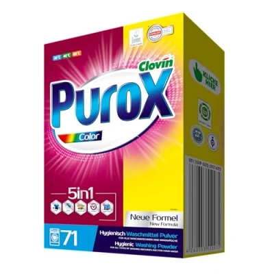 Abbildung von PUROX COLOR (71 WL) Waschpulver im Karton Waschmittel 5 kg