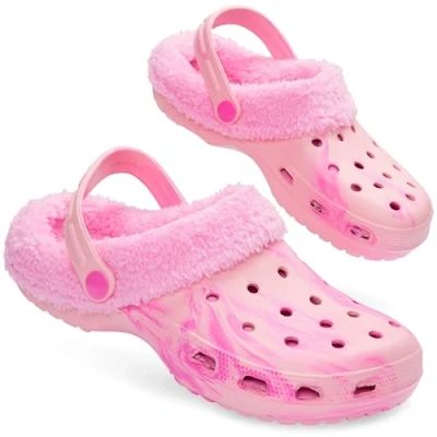 Abbildung von CityComfort Damen Hausschuhe Fleece Gefüttert, Clogs Geschenke für Frauen (Pink Tie Dye, 38 EU)