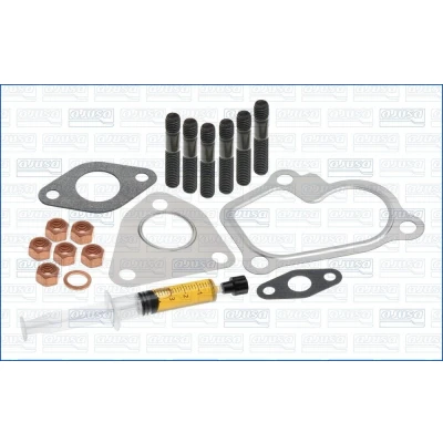 Abbildung von ALANKO 10920684 Montagesatz, Lader mit Dichtungen Stehbolzen, Mutter, Montageanleitung VOLKSWAGEN: Golf 5, 6, 6