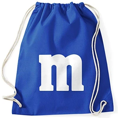 Abbildung von MoonWorks® Turnbeutel M Aufdruck Gruppen Kostüm Fasching Karneval Verkleidung blau Unisize