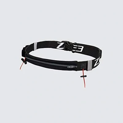 Abbildung von ZONE3 Herren Ra18rblp101/Os Endurance Zahlengürtel mit Lycra Kraftstofftasche und Energy Gel Aufbewahrung, Schwarz, Einheitsgröße