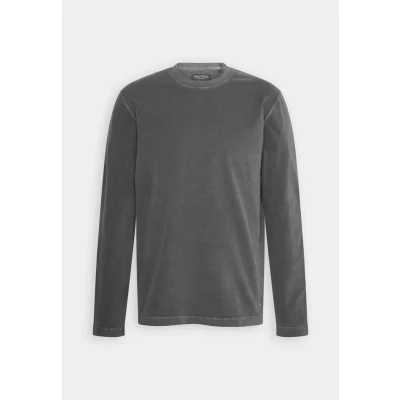 Abbildung von Marc O&#039;Polo CREW Embroidery Langarmshirt, Herren, Größe: Small, Pirate black