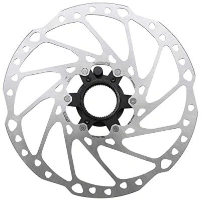 Abbildung von SHIMANO Unisex Erwachsene RT EM600 Bremsscheibe, Silber, 203mm