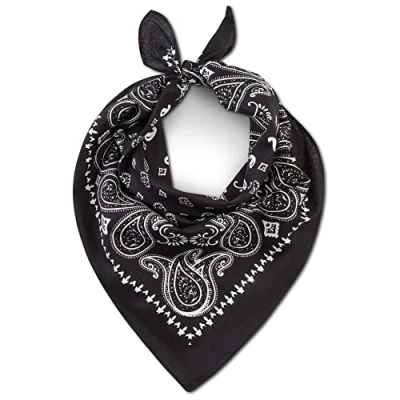 Abbildung von LOVARZI Bandana Tuch für Damen &amp; Herren Schwarz Motorrad Baumwolle Kopftuch
