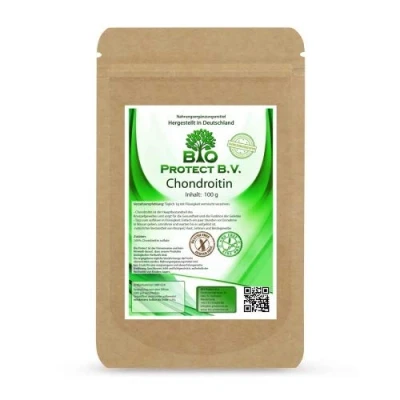 Abbildung von Chondroitin Pulver 100g im Beutel Einführungspreis 100% ohne Füll und Zusatzstoffe Chondroitinsulfat in Premiumqualität von Bio Protect BV immer Magnesiumstearate