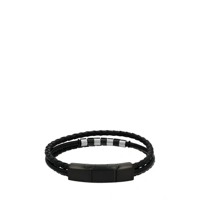 Abbildung von s.Oliver Armband Edelstahl Leder Jungen Kinder Armschmuck, 16,5+1,5 cm, Bicolor, Kommt in Schmuck Geschenk Box, 2018842