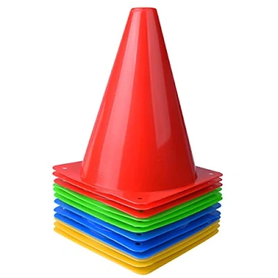 Abbildung von YSBER 12 Markierkegel Fußbal, Hütchen Kinder Pylonen Fußball Trainingskegel Hilfs Multifunktionskegel, verwendet für Kinder, Fußballsport, Reitsport, Heimfitness und Hundetraining