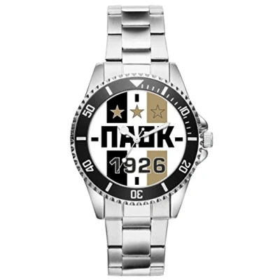 Abbildung von KIESENBERG Herrenuhr Armbanduhr PAOK Geschenk Artikel Idee Thessaloniki Fan Analog Quartz Uhr 20296