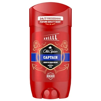 Abbildung von Old Spice Captain Deo Stick für Männer (85 ml), Herren, 48 h Frische, 0 % Aluminiumsalze, keine weißen Rückstände und gelben Flecken