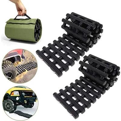 Abbildung von Jolitac 2 Stück Traktionshilfe Anfahrhilfe Anfahrtshilfe Set Sandmatte Tracking Mat bei Schnee, EIS oder Matsch 80 x 22 cm