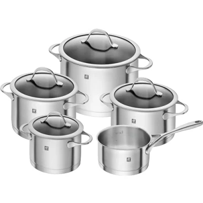 Abbildung von ZWILLING Essence Kochtopf Set, 5 teilig, 4 Deckel, Induktionsgeeignet, Edelstahl, Tlg.