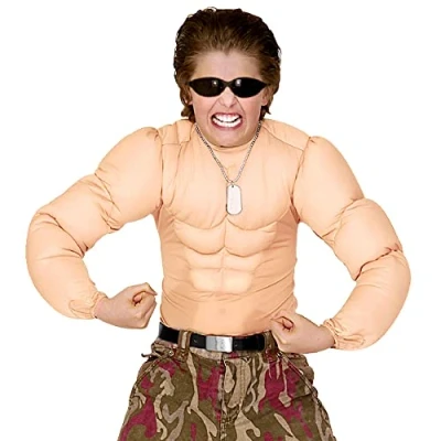 Abbildung von W WIDMANN MILANO Party Fashion Muskelshirt für Kinder, Sixpack, Soldat, Superheld, Bodybuilder, Faschingskostüme