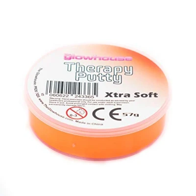 Abbildung von Premium Therapie Knete Quetschbar Ungiftig Handübung Anti Stress für Erwachsene &amp; Kinder 57g (Orange Xtra Soft)