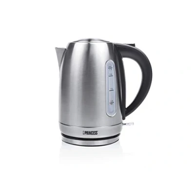 Abbildung von Princess 01.236018.01.001 Rostfreier Wasserkocher aus Edelstahl, Fassungsvermögen 1,7 L, 2200 W