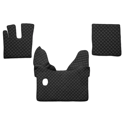 Abbildung von F CORE FL26 BLACK Fußmattensatz Eco Leder vorne 3 schwarz