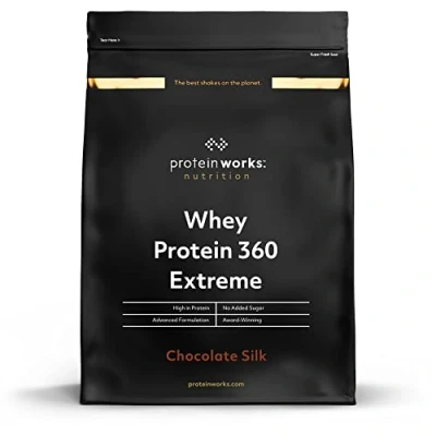 Abbildung von Protein Works Whey 360 Extreme Premium Chocolate Silk Zugefügt BCAA &amp; Glutamin 600g