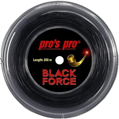 Abbildung von Pro&#039;s Pro Black Force Tennissaite Schwarz 200m 1,24mm