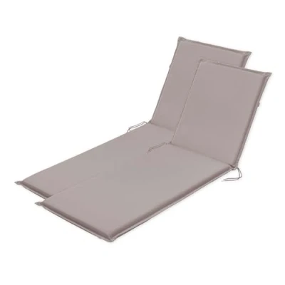 Abbildung von Traumnacht Komfort 2er Set Liegenauflagen Outdoor taupe mit abnehmbarem Bezug, 190 x 58 6 cm, Öko Tex zertifiziert, produziert nach deutschem Qualitätsstandard