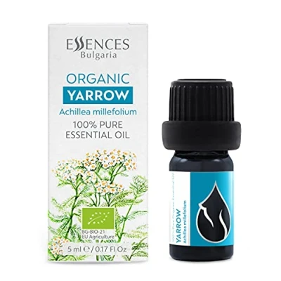 Abbildung von Essences Bulgaria BIO Schafgarbe Ätherisches Öl 5ml Achillea millefolium 100% Naturrein Unverdünnt zertifiziert Spitzenqualität aus Familienbetrieb Ohne Gentechnik Vegan
