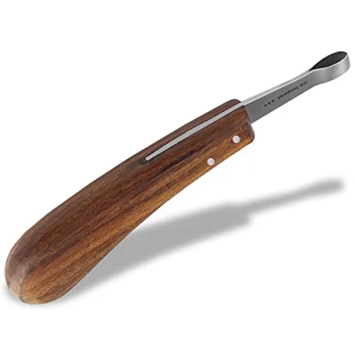 Abbildung von Hufmesser Rinnmesser Schlaufenmesser Kleine Schlaufe Hufpflege Messer Profi Klauenmesser Hufschmied Werkzeug Spezialstahl Rostfrei