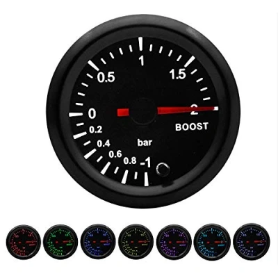 Abbildung von ETOPARS 52mm Automotor Kfz 2&quot; Zeiger Turbo Ladedruckanzeige Messgerät Kit Boost Bar 7 Farbe Lichtanzeige Zeigeranzeige